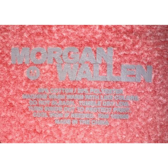 Morgan Wallen Unisex Size Medium One Night At A Time Tour Merch Red Sweatshirt - Picture 4 of 6